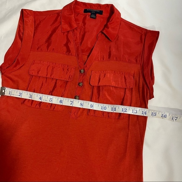 Banana Republic XS Petite Orange Short Sleeve Women - Picture 8 of 10